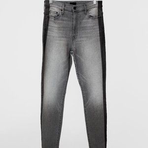 Mother Denim The Swooner Supermoon Stripe Grey Jeans